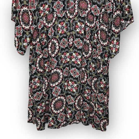 Torrid Medallion Print Lattice Challis V-Neck Flowy Dress Women’s Plus Size 2 2X - Picture 7 of 12